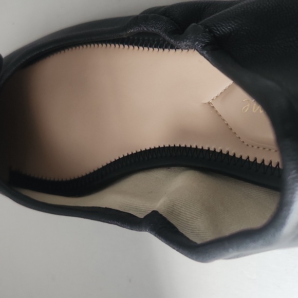 Essex Lane Black Leather Ballet Flats 8.5M - Picture 11 of 12